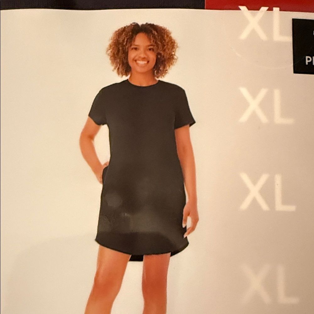 Black Midi Dress, sandwashed fabric